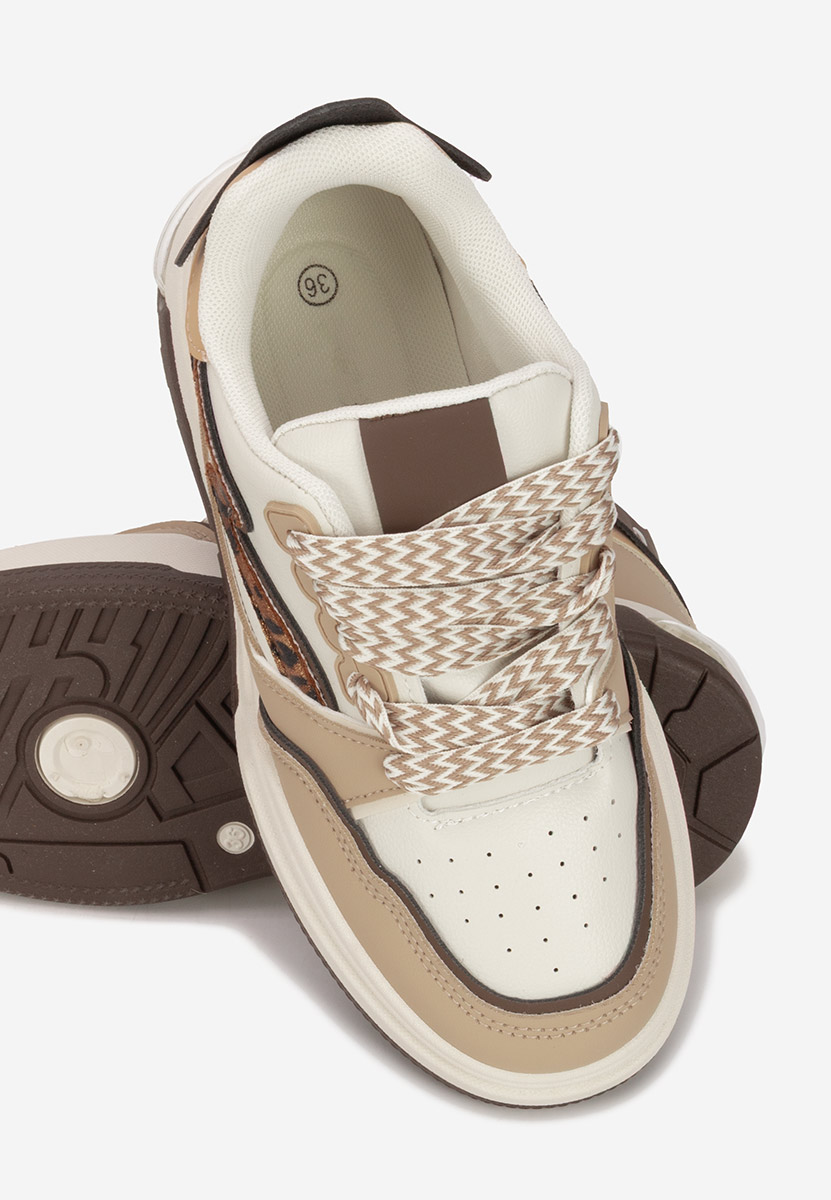 Beżowe sneakersy na platformie Atanasia V2