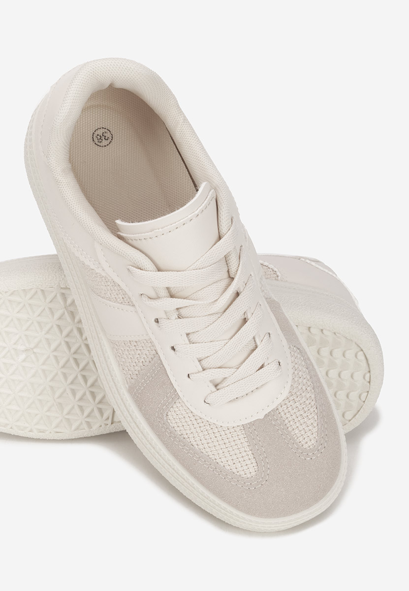 Beżowe sneakersy na platformie Serinia