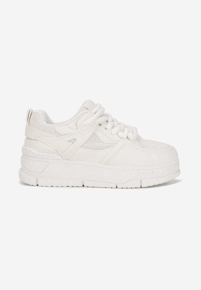 Białe sneakersy na platformie Rosallia