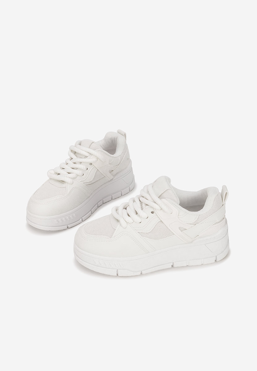 Białe sneakersy na platformie Rosallia