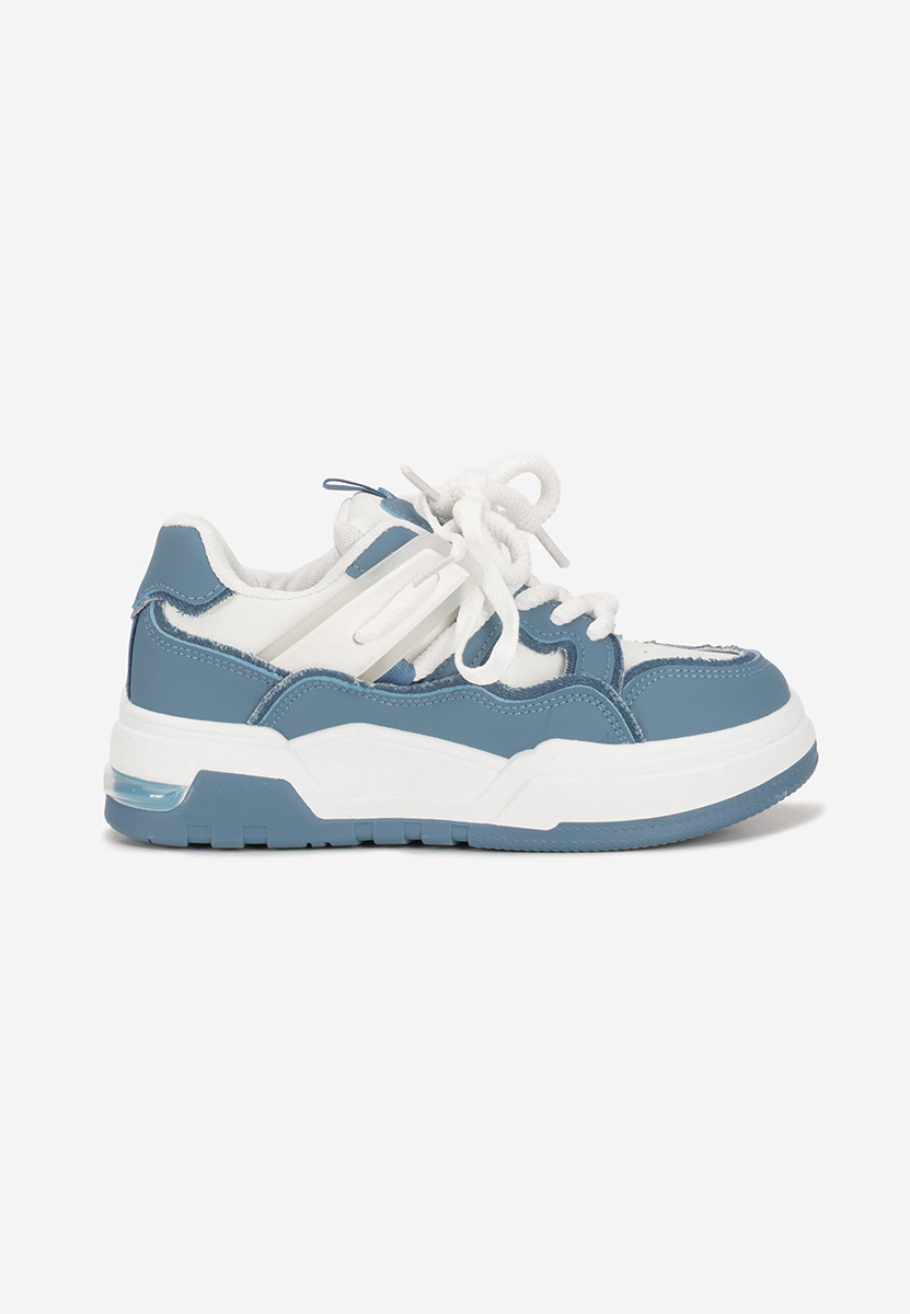 Niebieskie sneakersy na platformie Cinzela