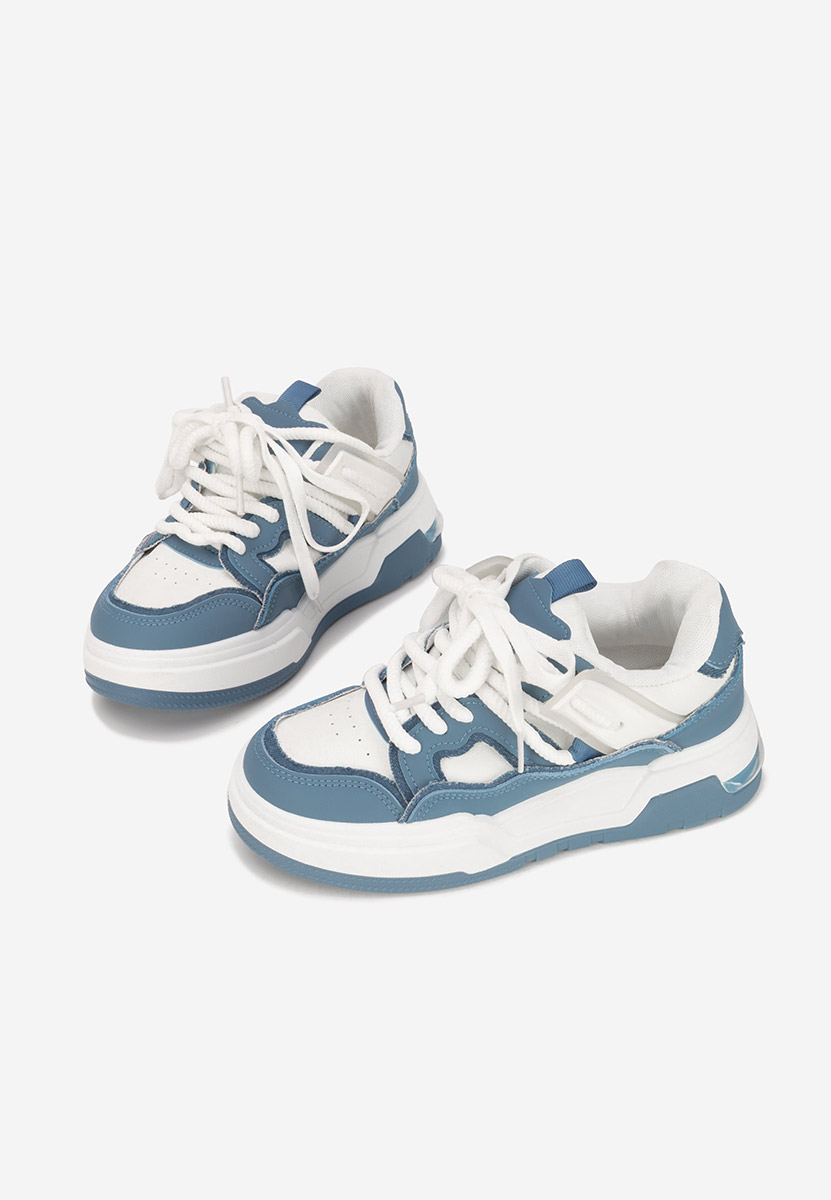 Niebieskie sneakersy na platformie Cinzela