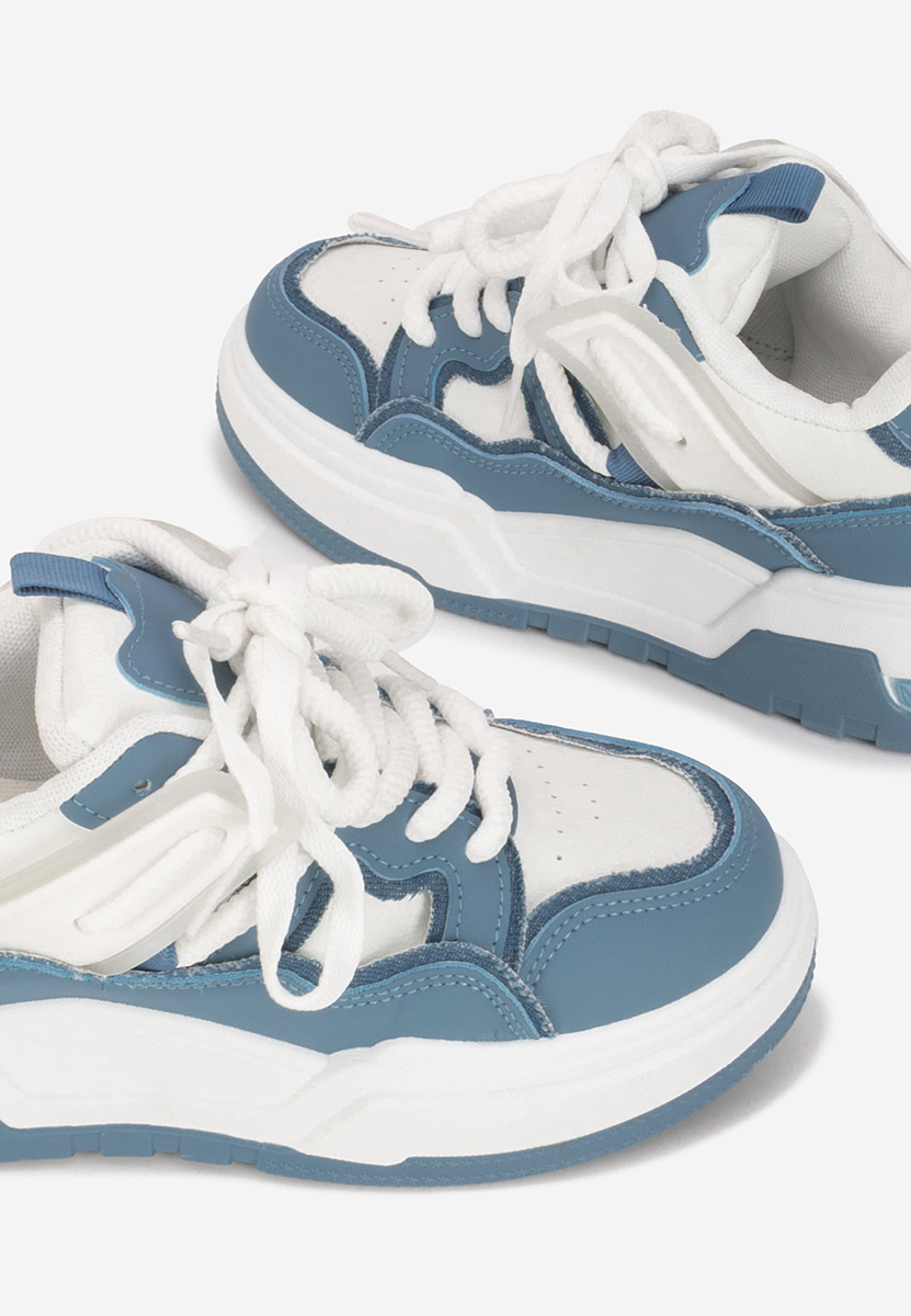 Niebieskie sneakersy na platformie Cinzela