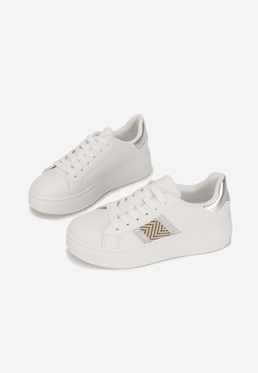 Białe sneakersy na platformie Atenia V3