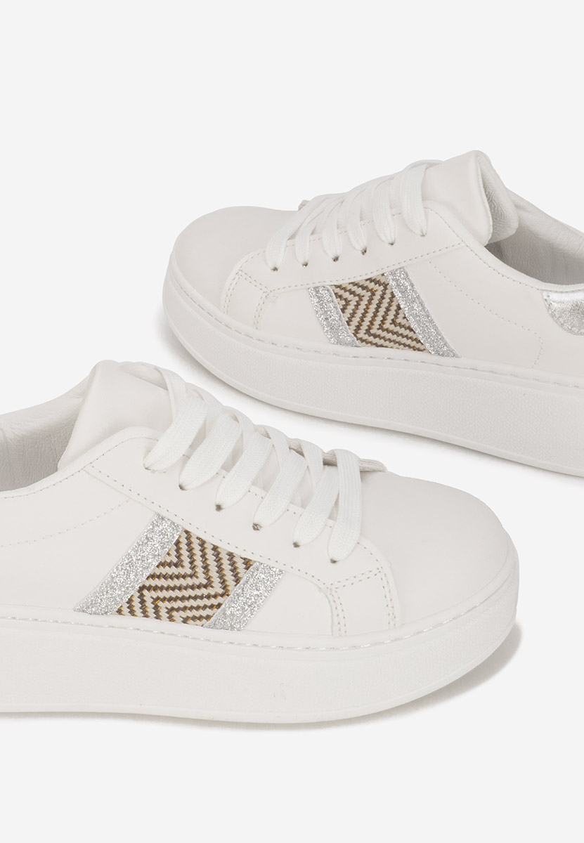 Białe sneakersy na platformie Atenia V3