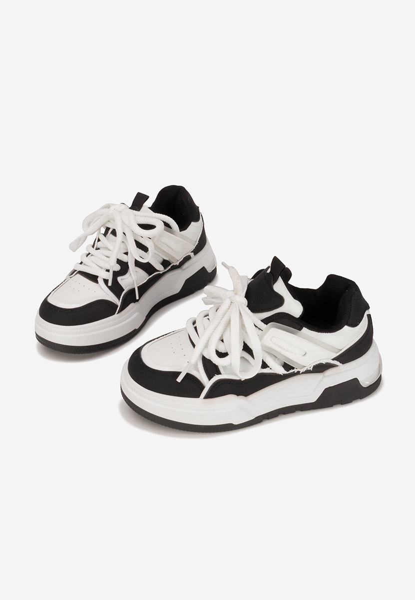 Czarne sneakersy na platformie Cinzela
