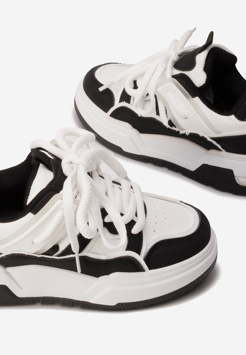 Czarne sneakersy na platformie Cinzela