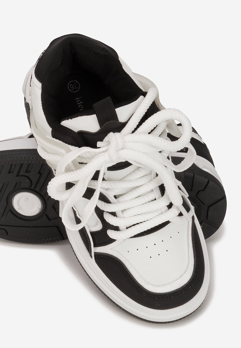 Czarne sneakersy na platformie Cinzela