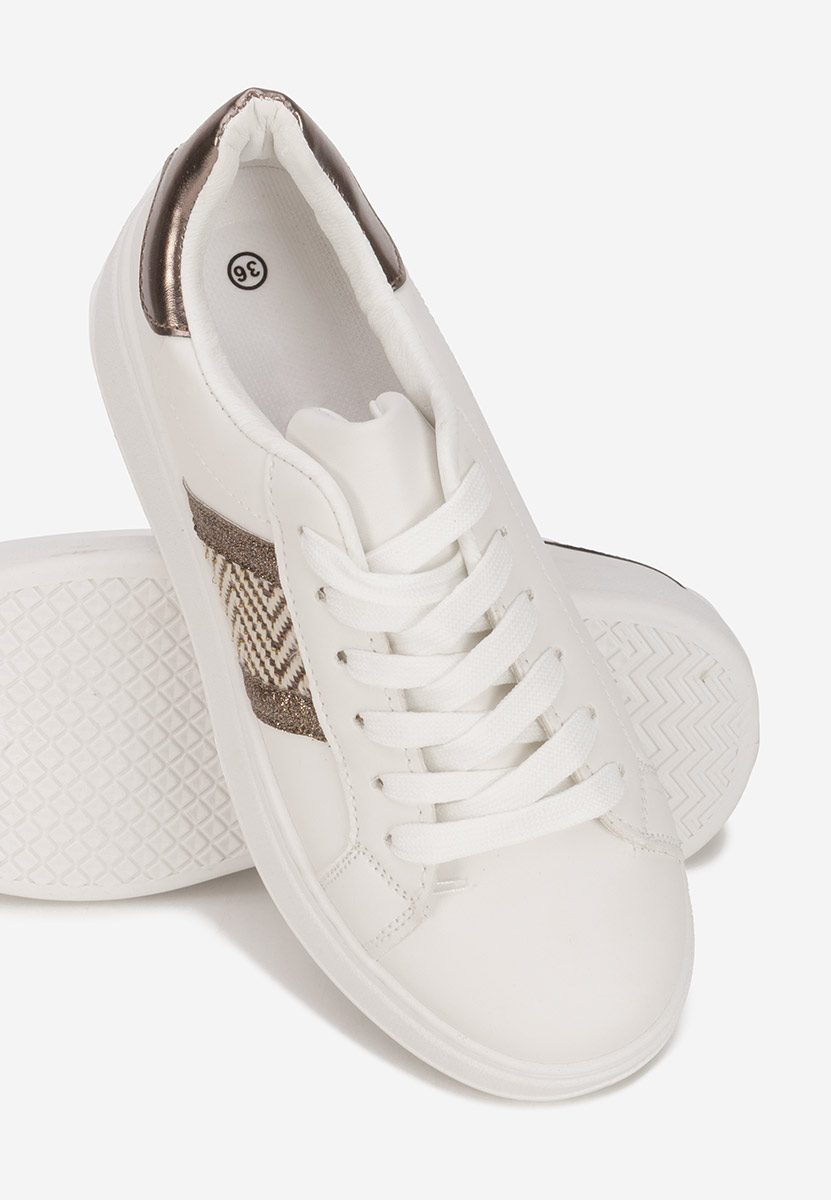Białe sneakersy na platformie Atenia