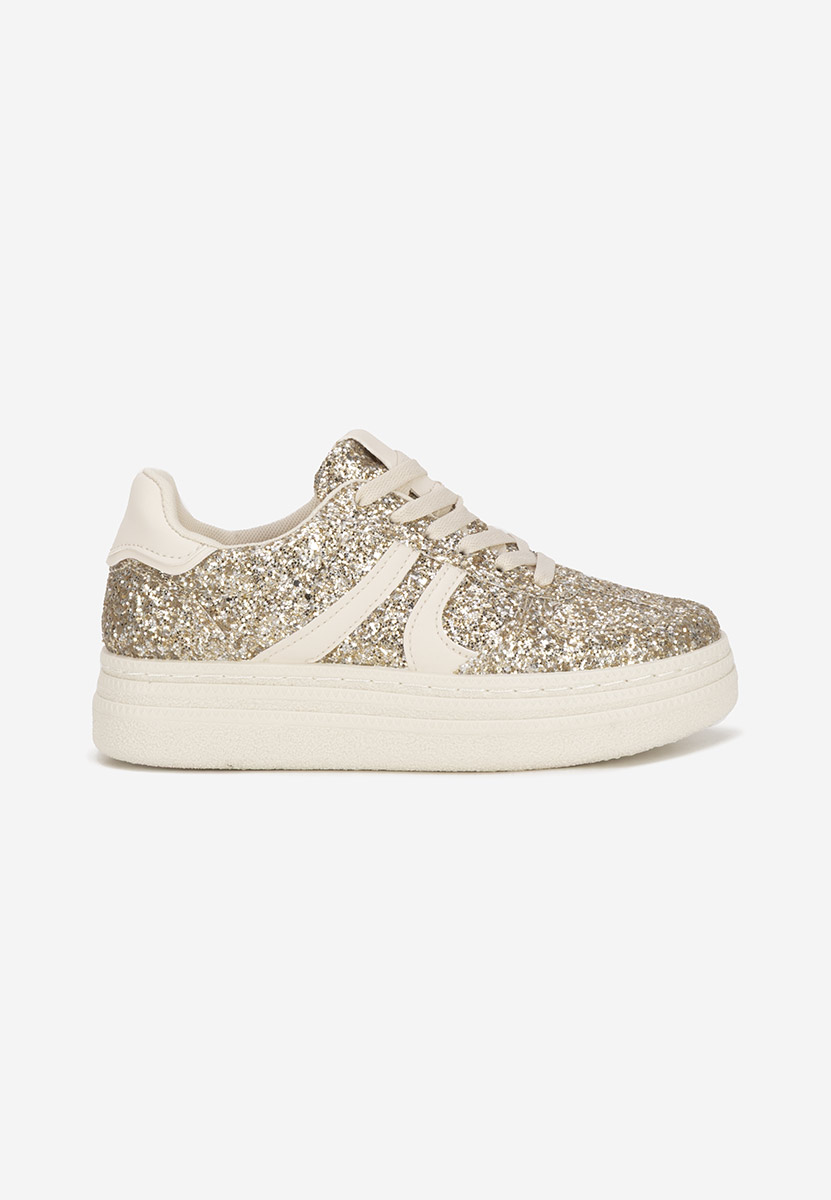 Złote sneakersy damskie Zareena