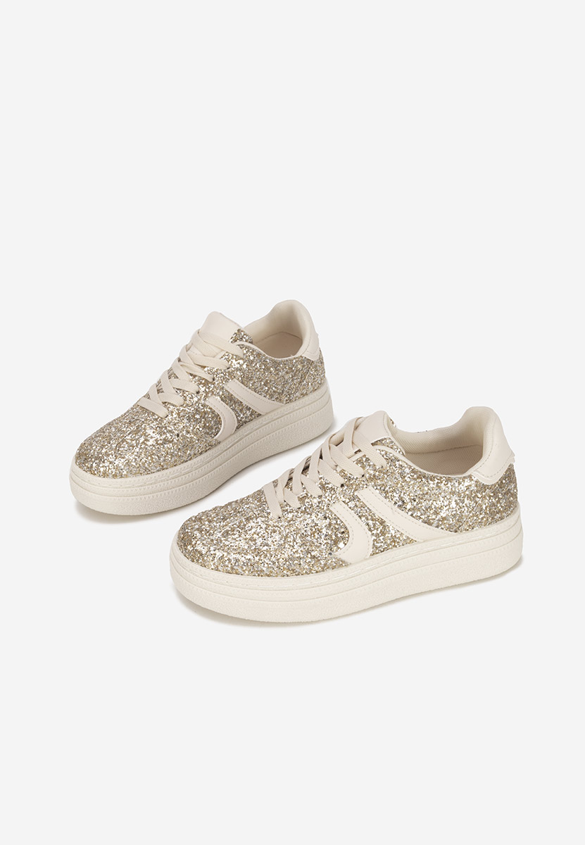 Złote sneakersy damskie Zareena