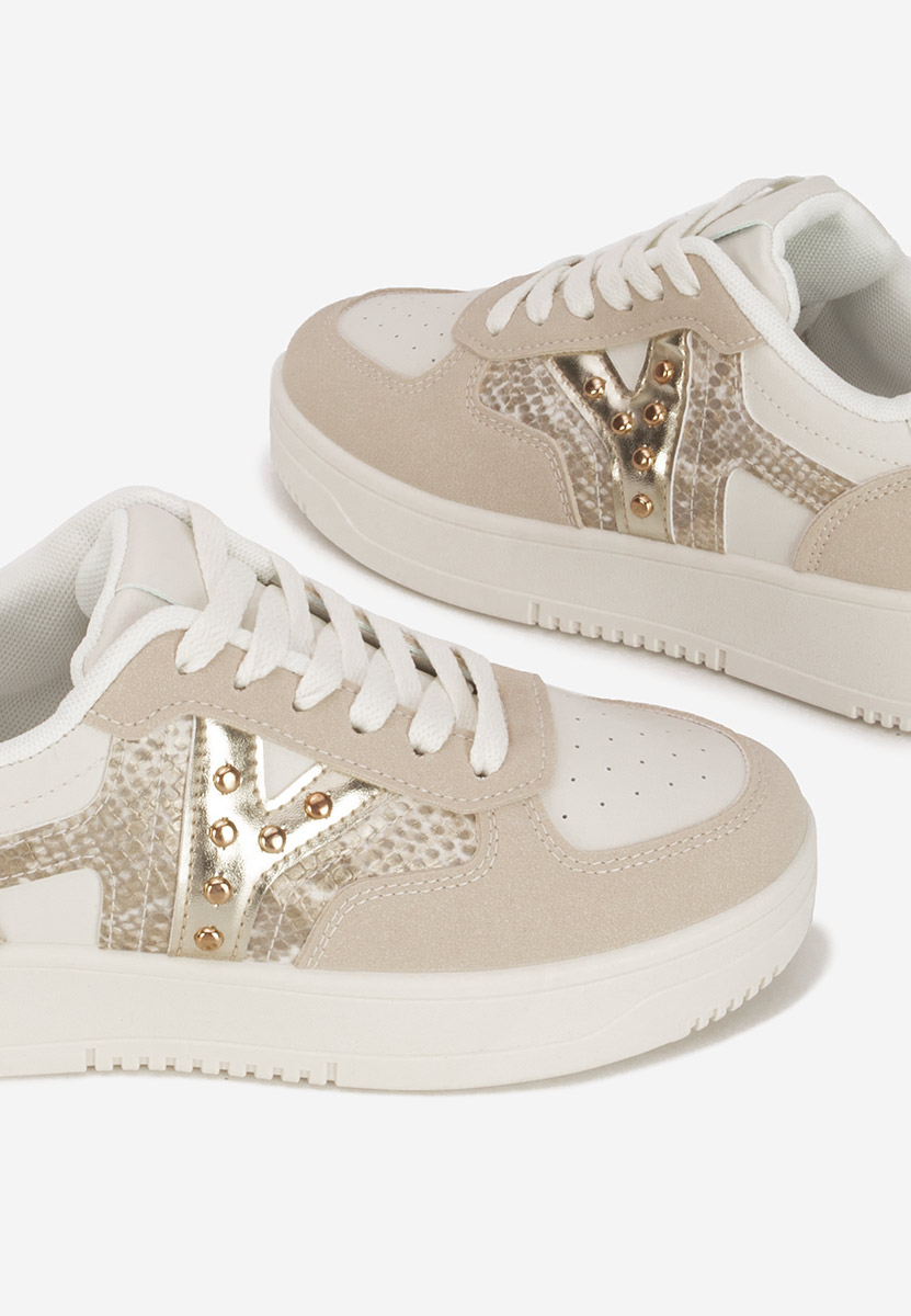 Beżowe sneakersy damskie Rachelia