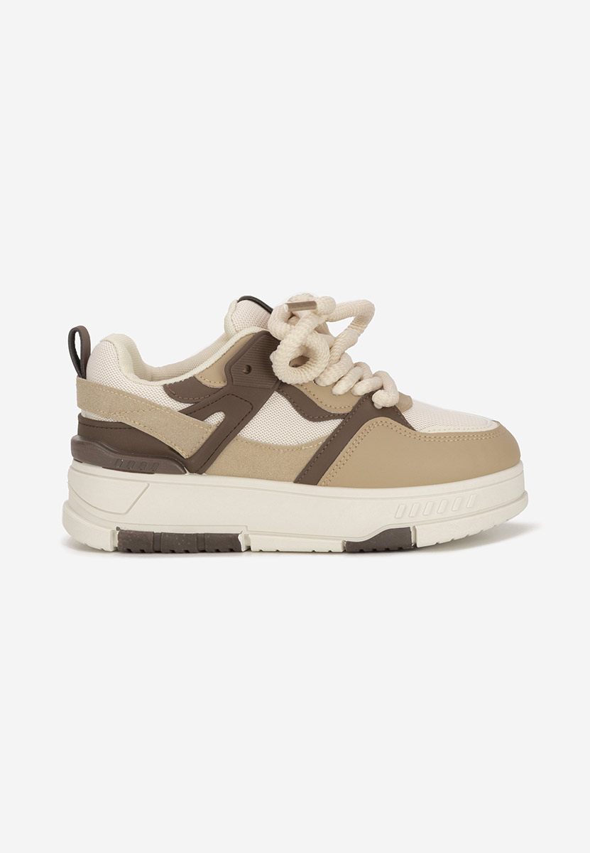 Khaki sneakersy na platformie Rosallia