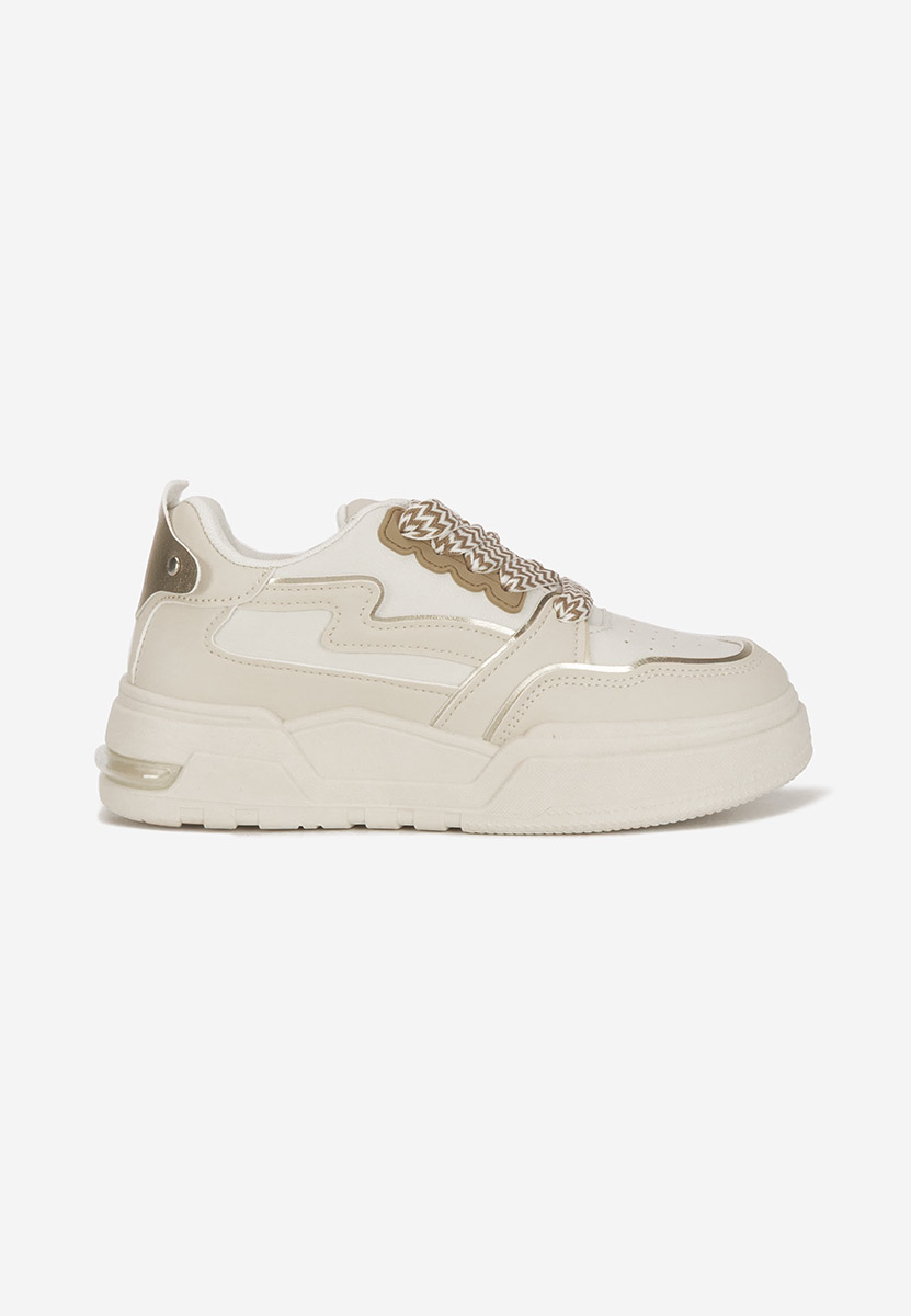 Beżowe sneakersy na platformie Atanasia