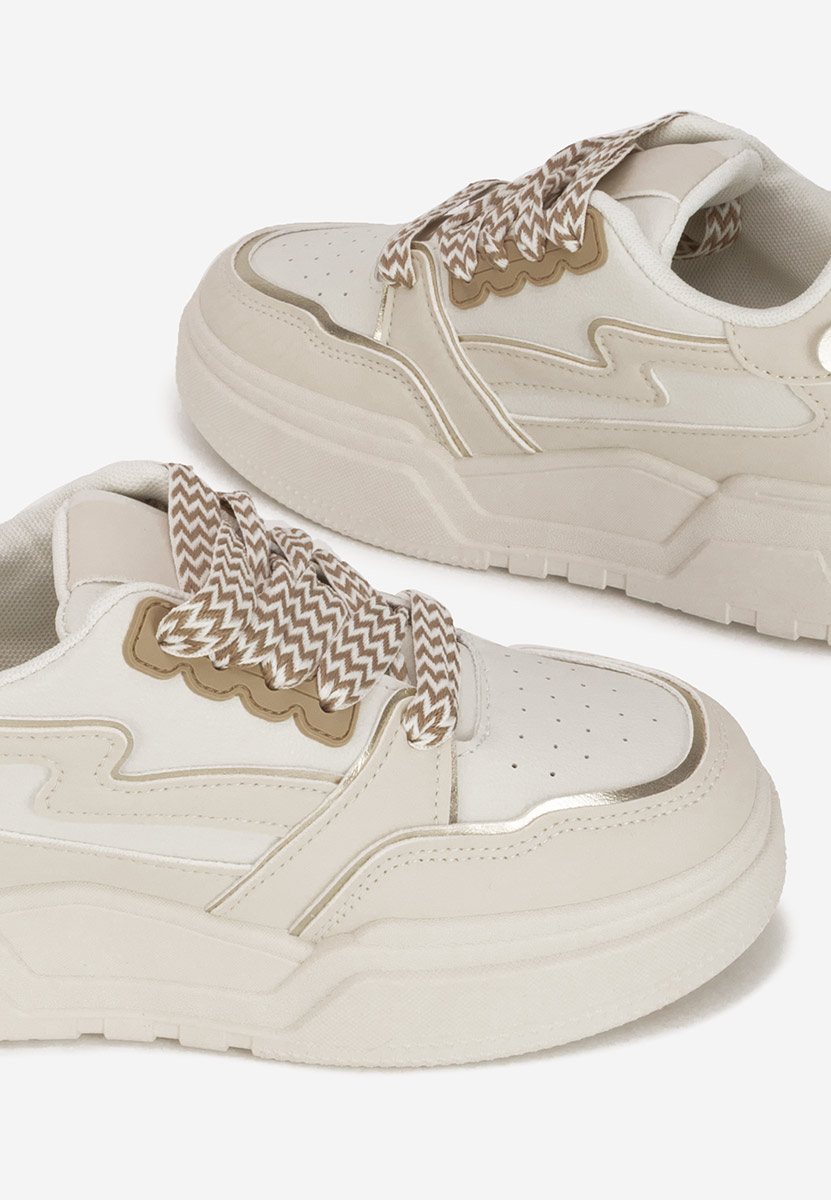 Beżowe sneakersy na platformie Atanasia