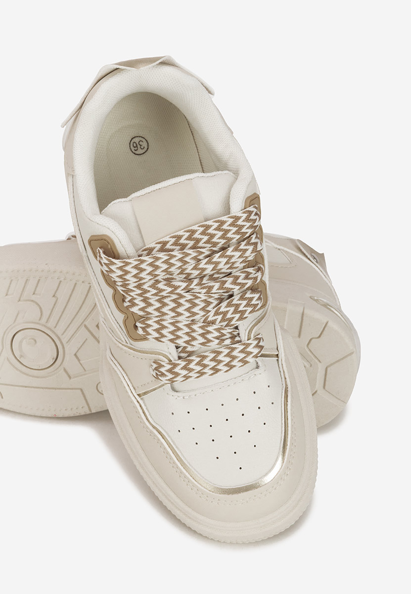 Beżowe sneakersy na platformie Atanasia