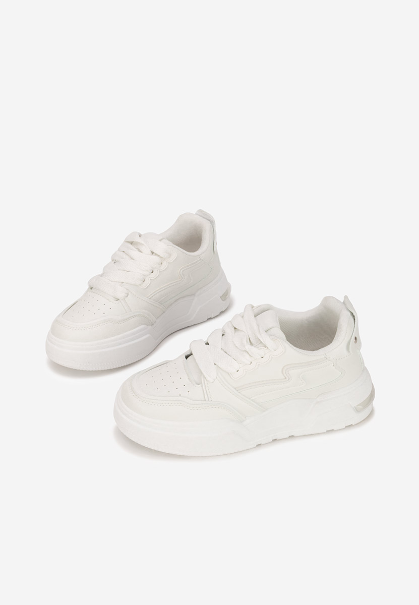 Białe sneakersy na platformie Atanasia