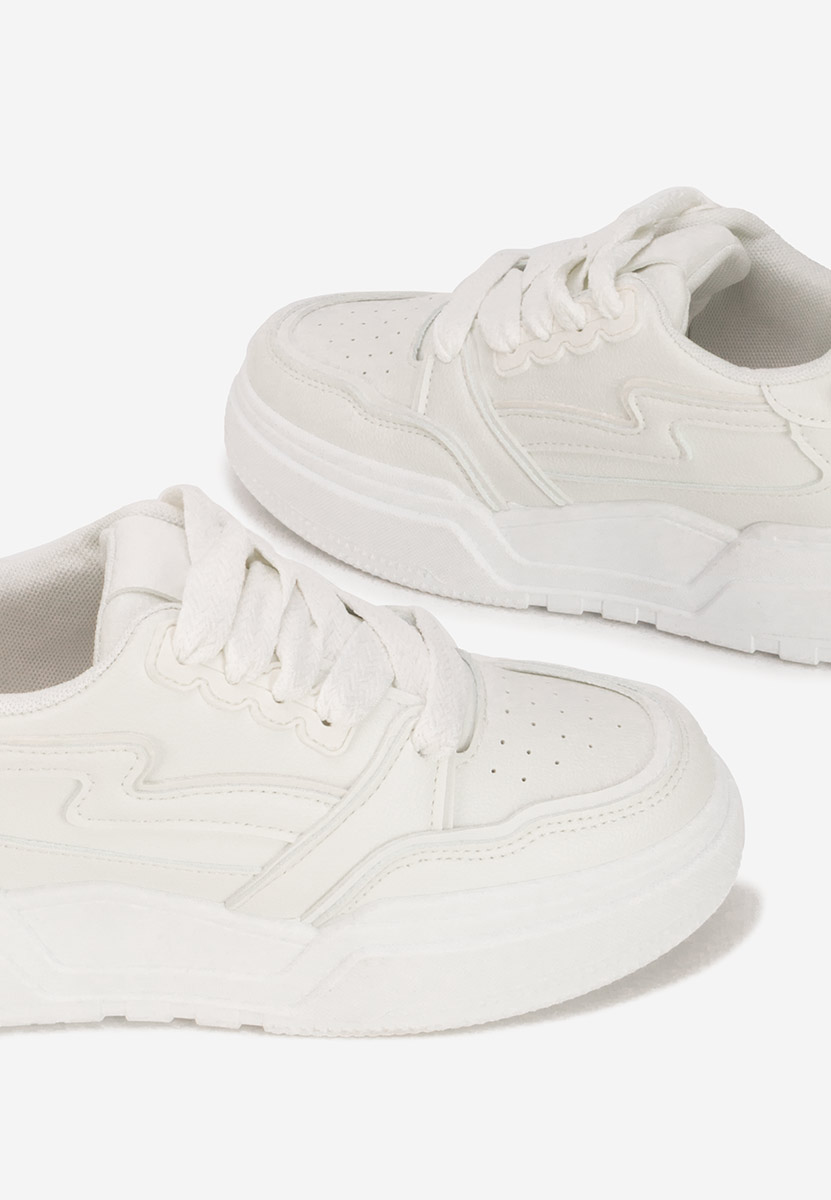 Białe sneakersy na platformie Atanasia