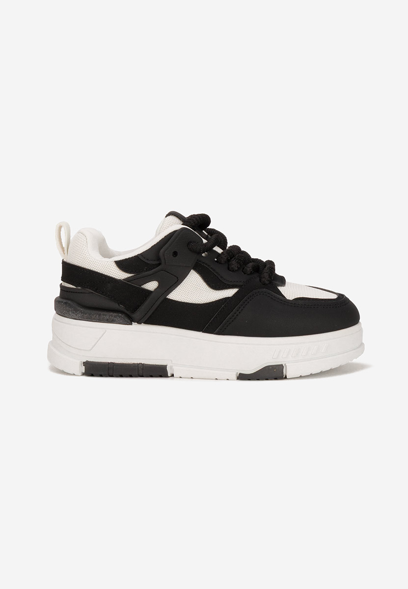 Czarne sneakersy na platformie Rosallia