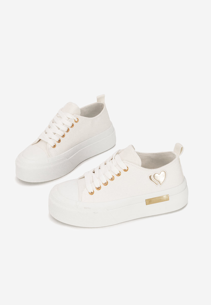 Białe sneakersy na platformie Inimia