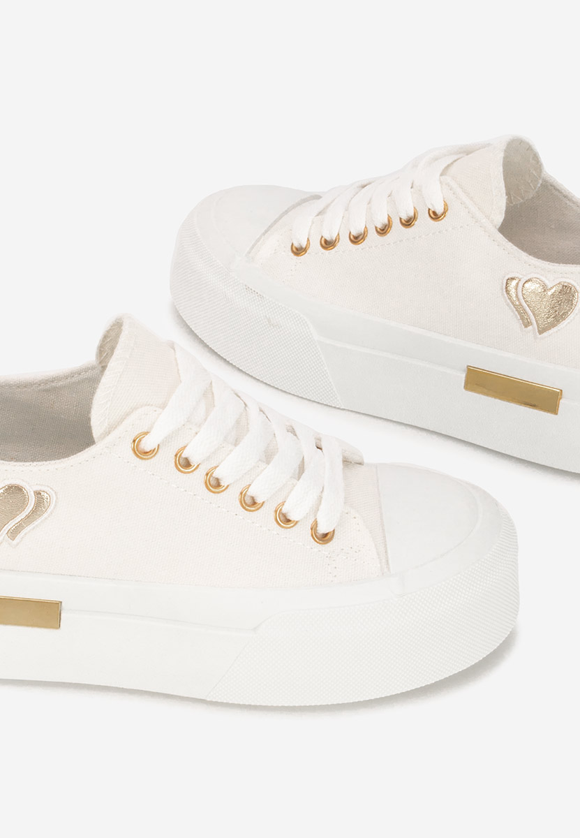 Białe sneakersy na platformie Inimia
