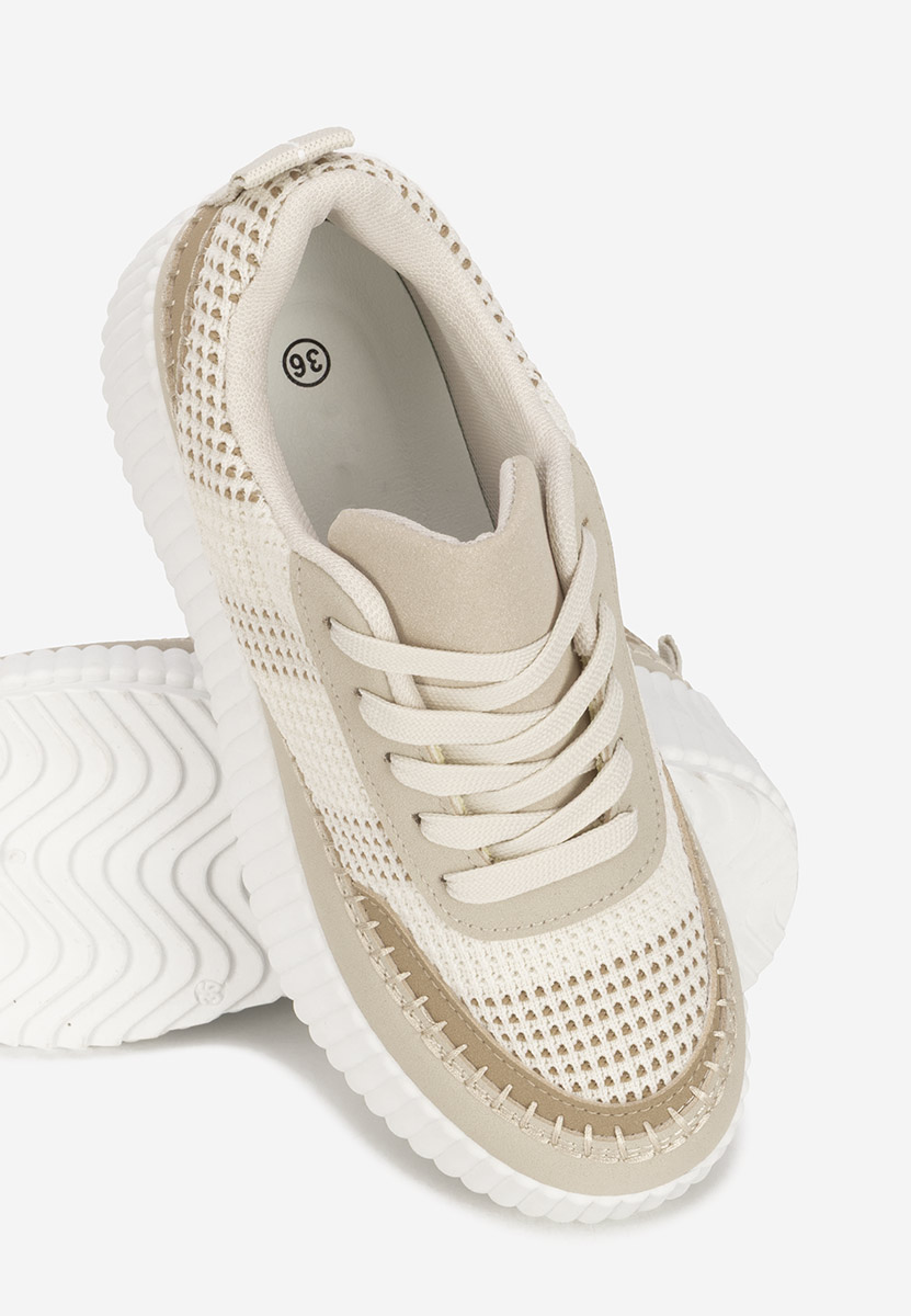 Beżowe sneakersy na platformie Tamylsa