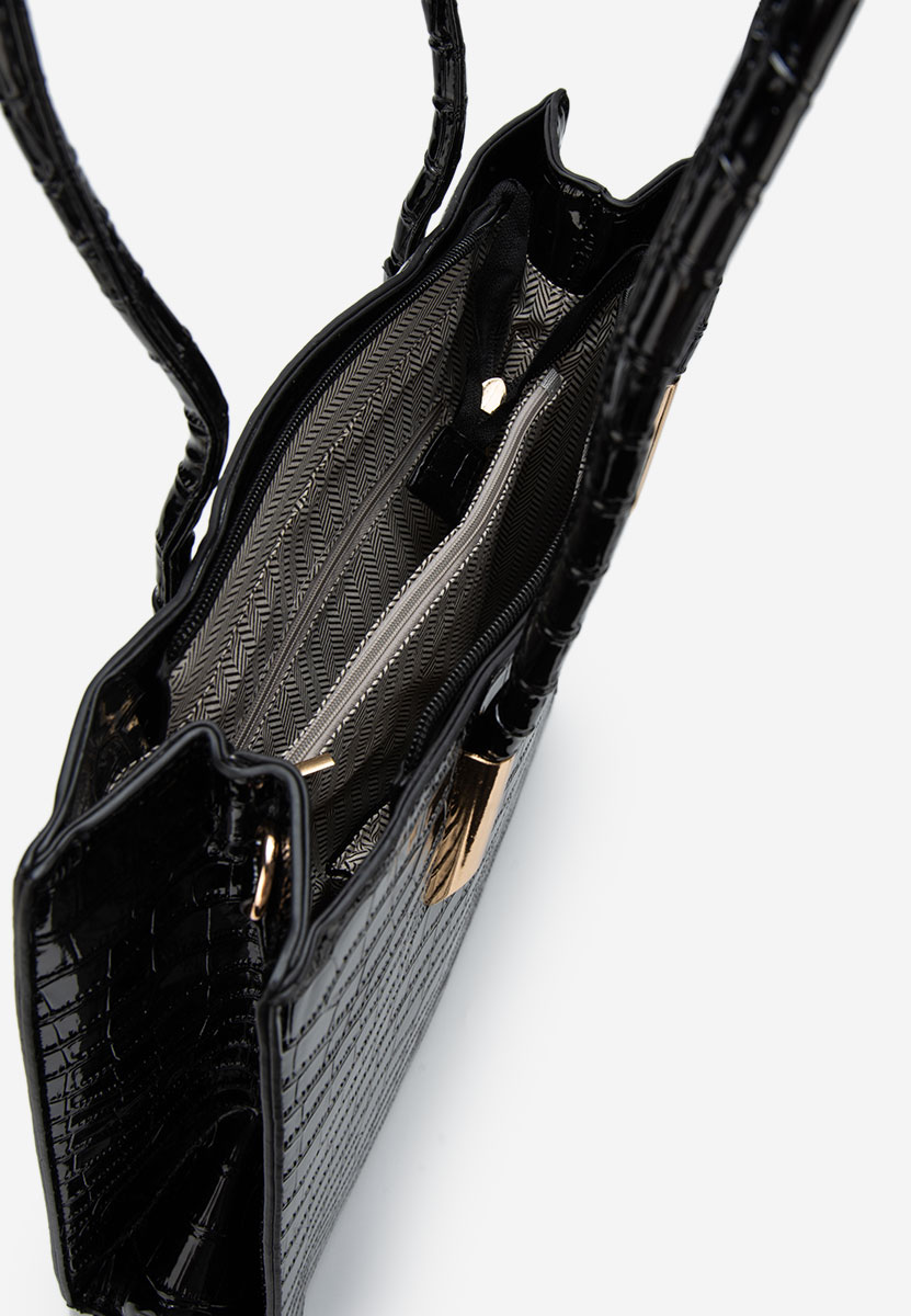 Czarna torebka do ręki Teodoria