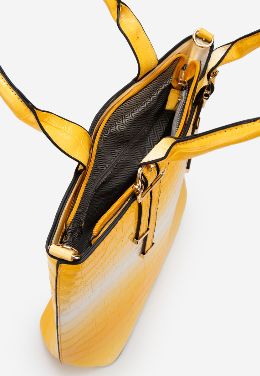 Żółte torebka do ręki Fenda