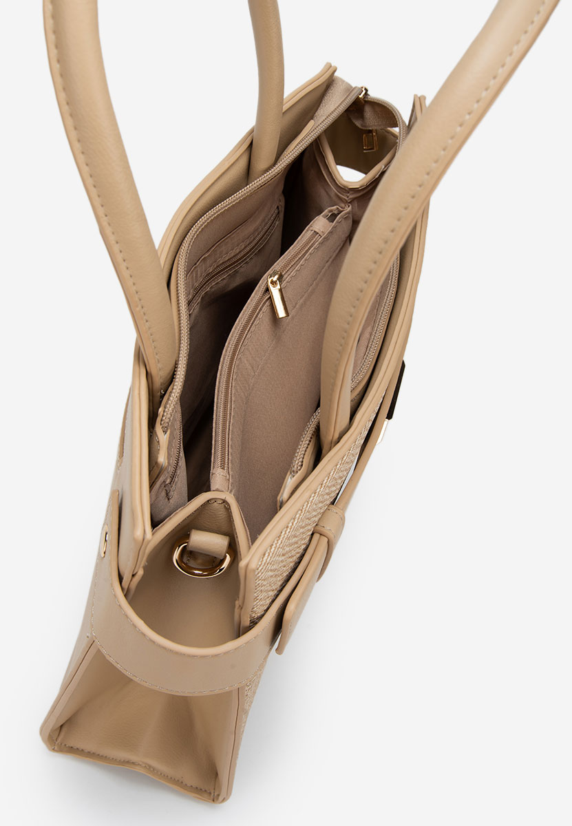 Khaki torebka do biura Fendia