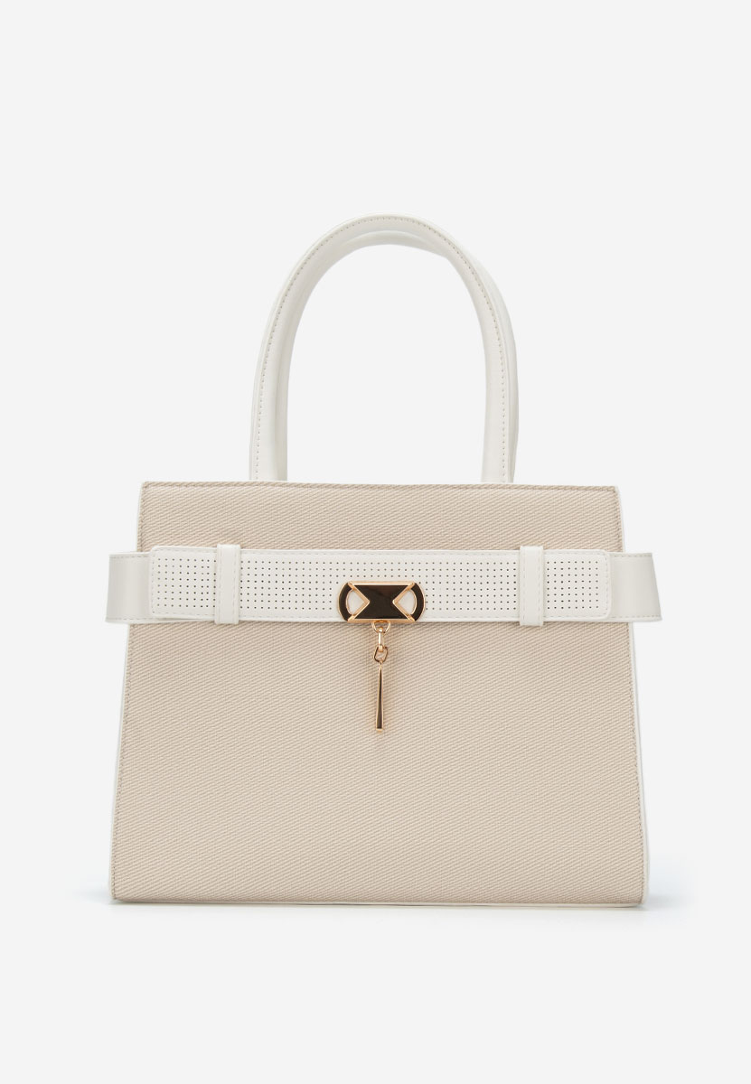 Białe torebka do biura Fendia