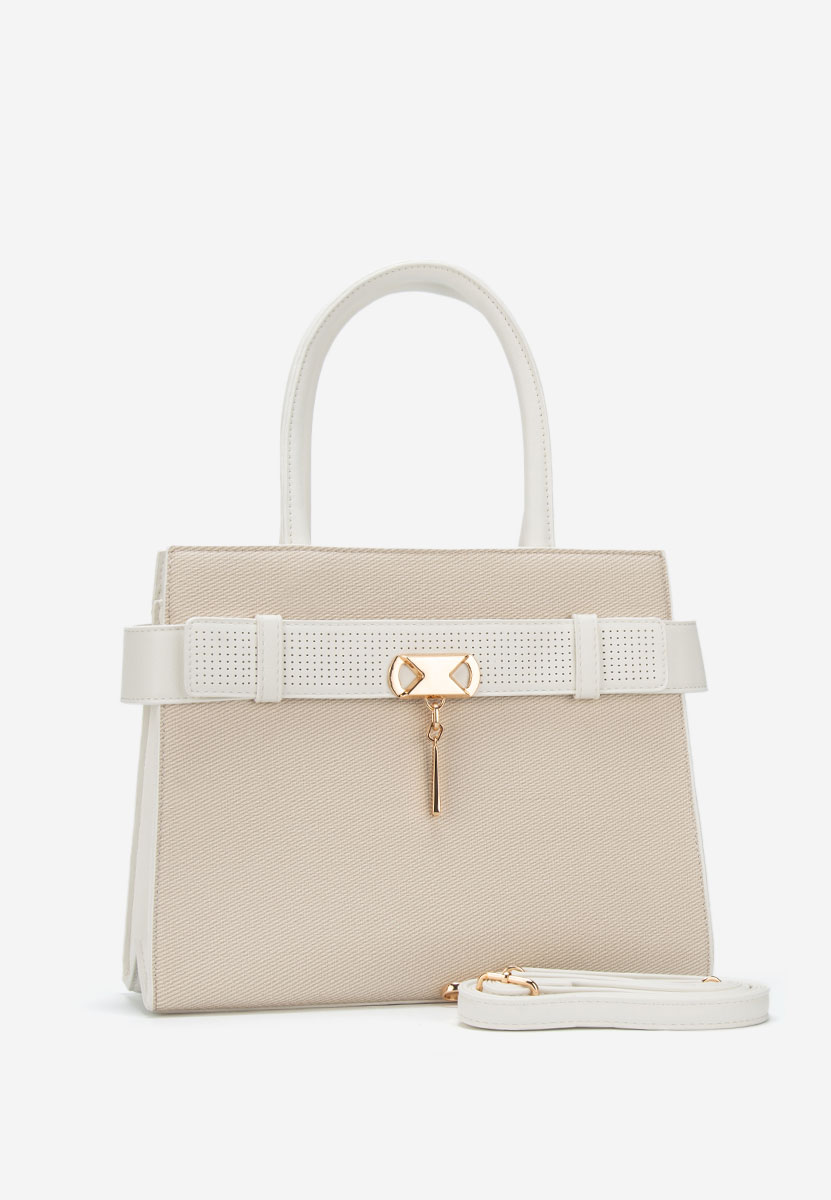 Białe torebka do biura Fendia