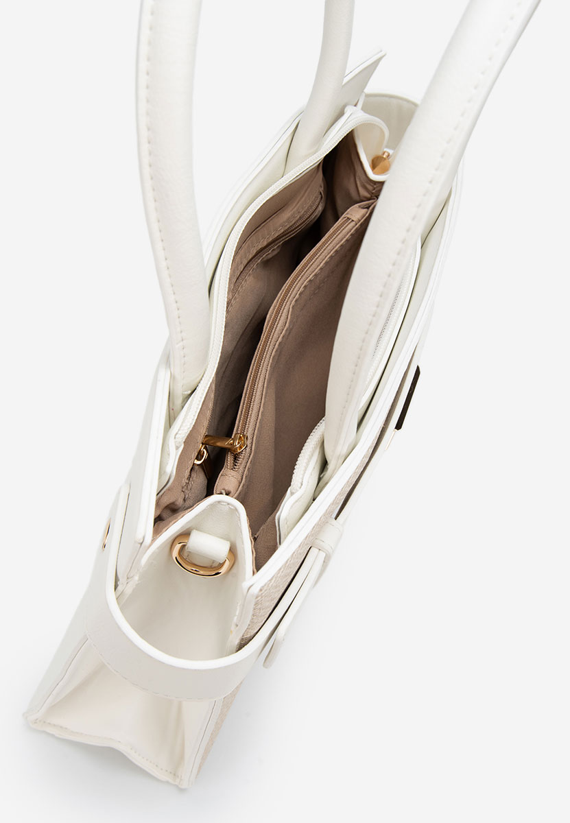 Białe torebka do biura Fendia