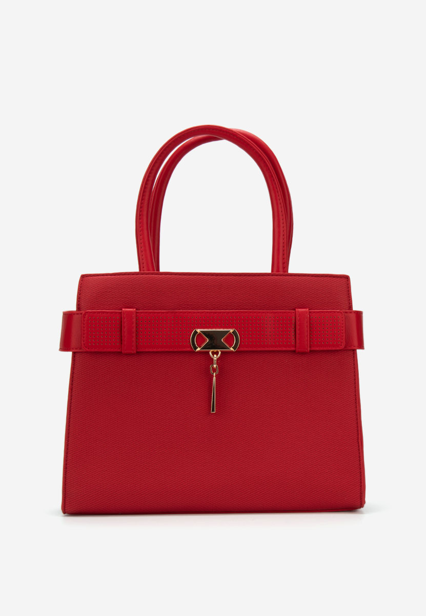 Czerwone torebka do biura Fendia