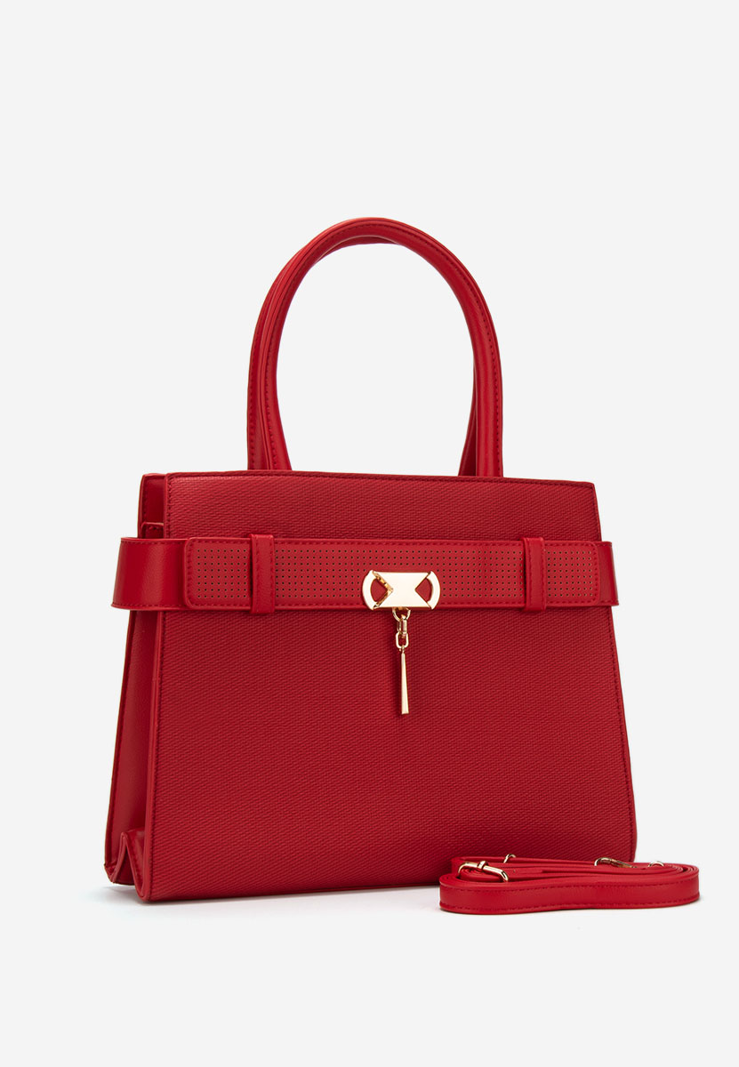 Czerwone torebka do biura Fendia