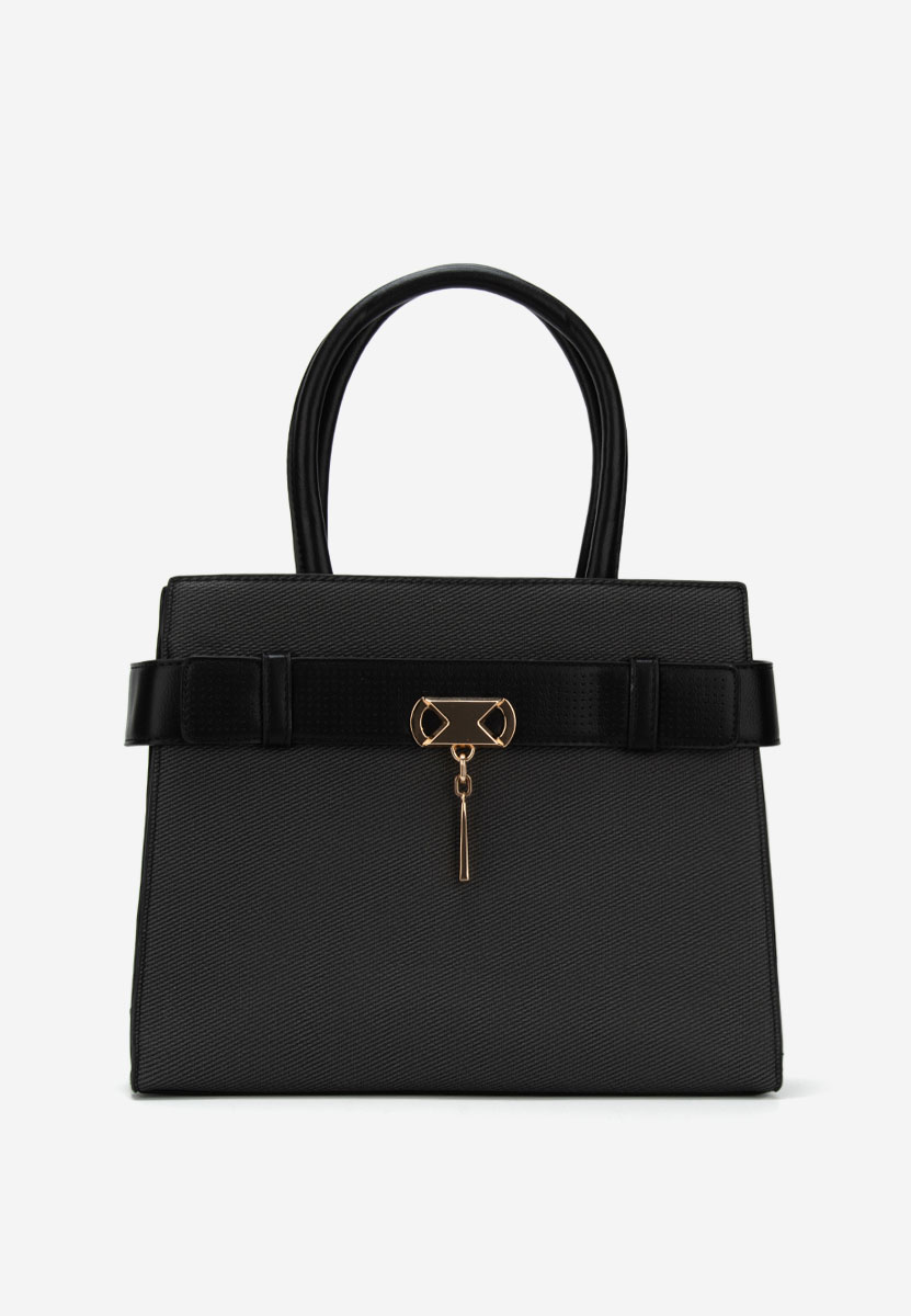 Czarna torebka do biura Fendia