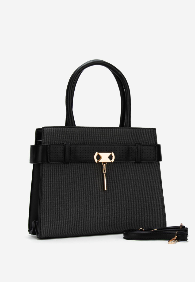 Czarna torebka do biura Fendia