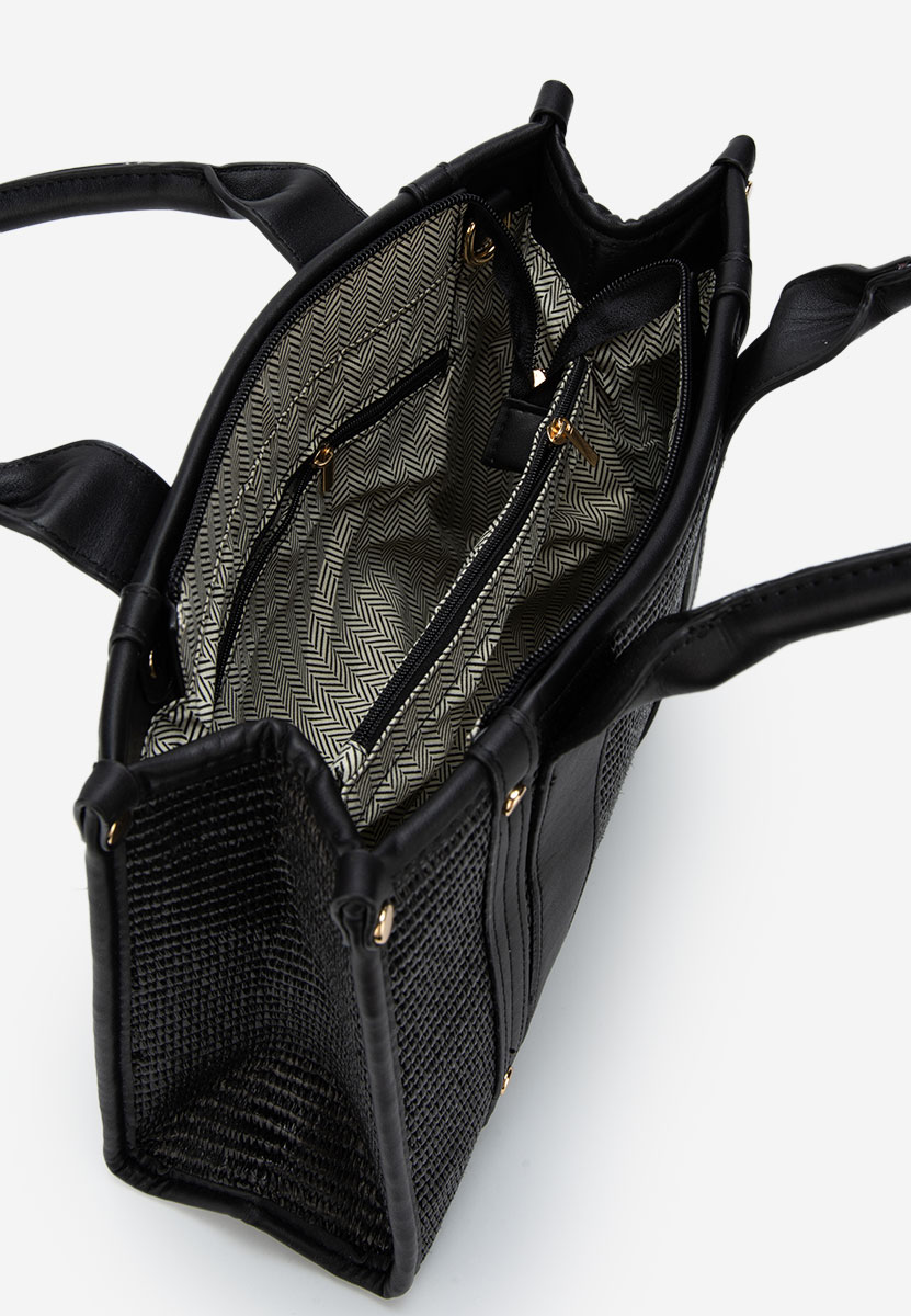 Czarna torebka do ręki Roanda