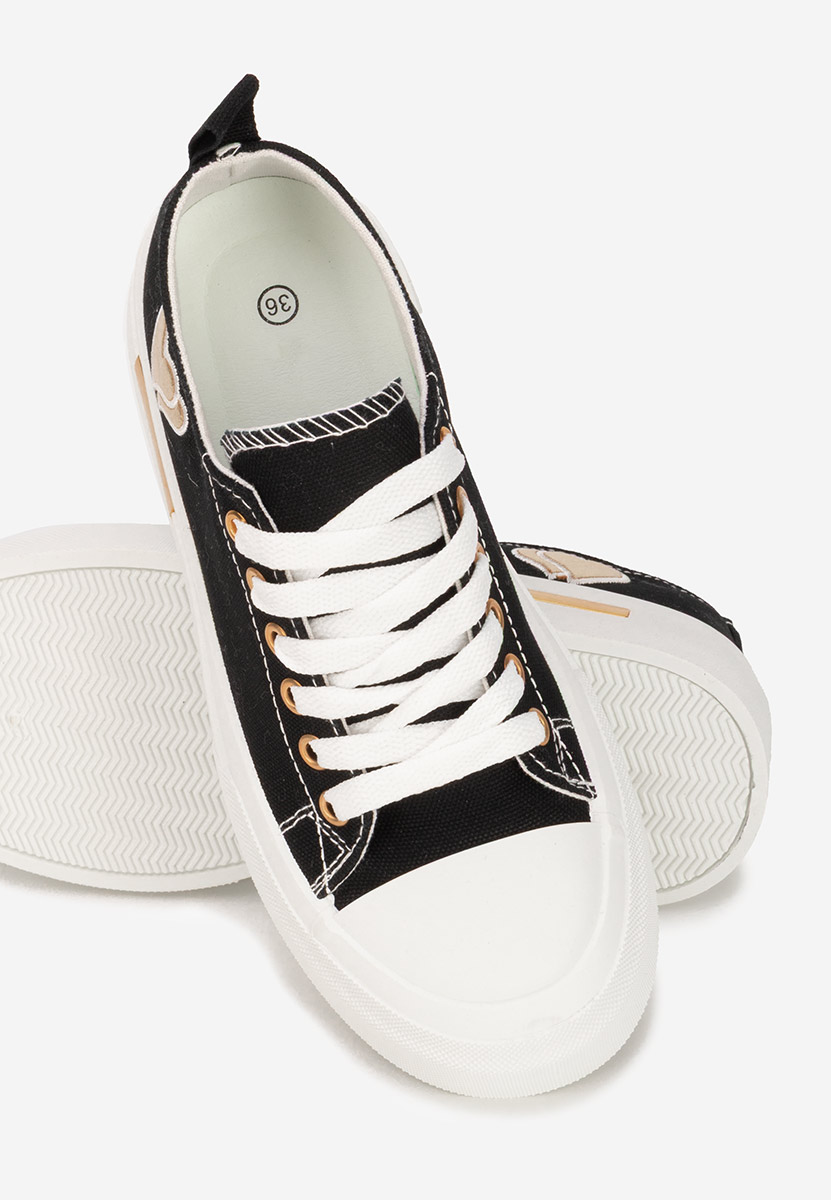 Czarne sneakersy na platformie Inimia