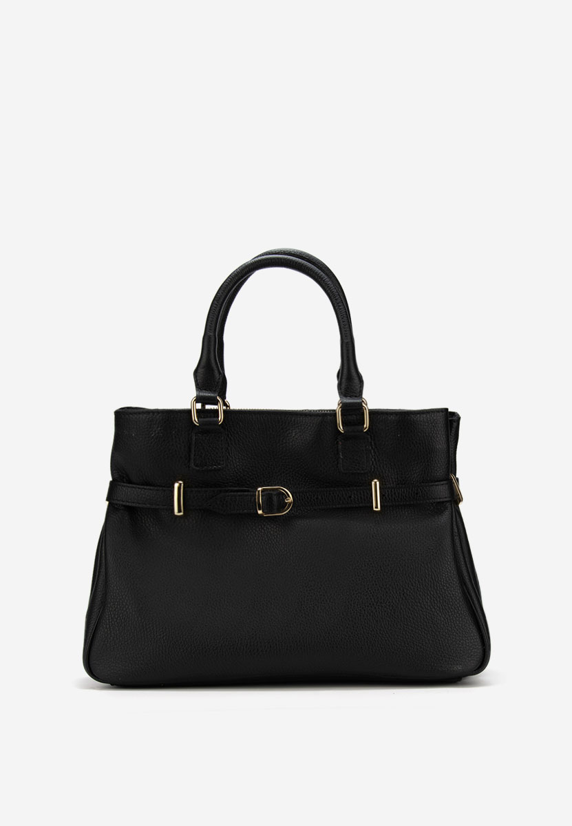 Czarna torebka ze skóry naturalnej Ruxandra