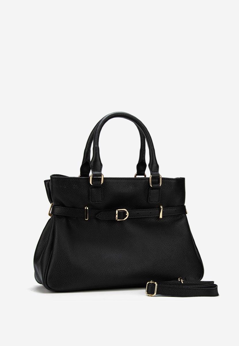 Czarna torebka ze skóry naturalnej Ruxandra