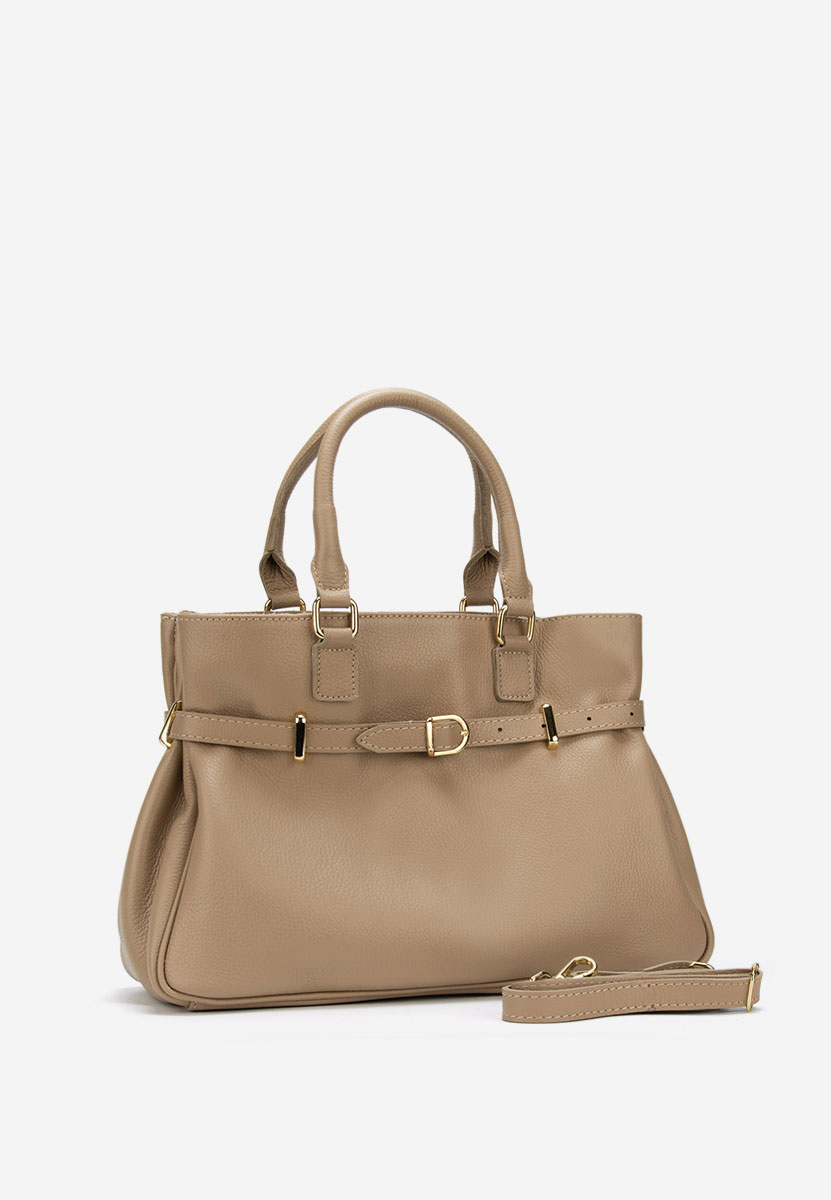 Beżowe torebka ze skóry naturalnej Ruxandra V2