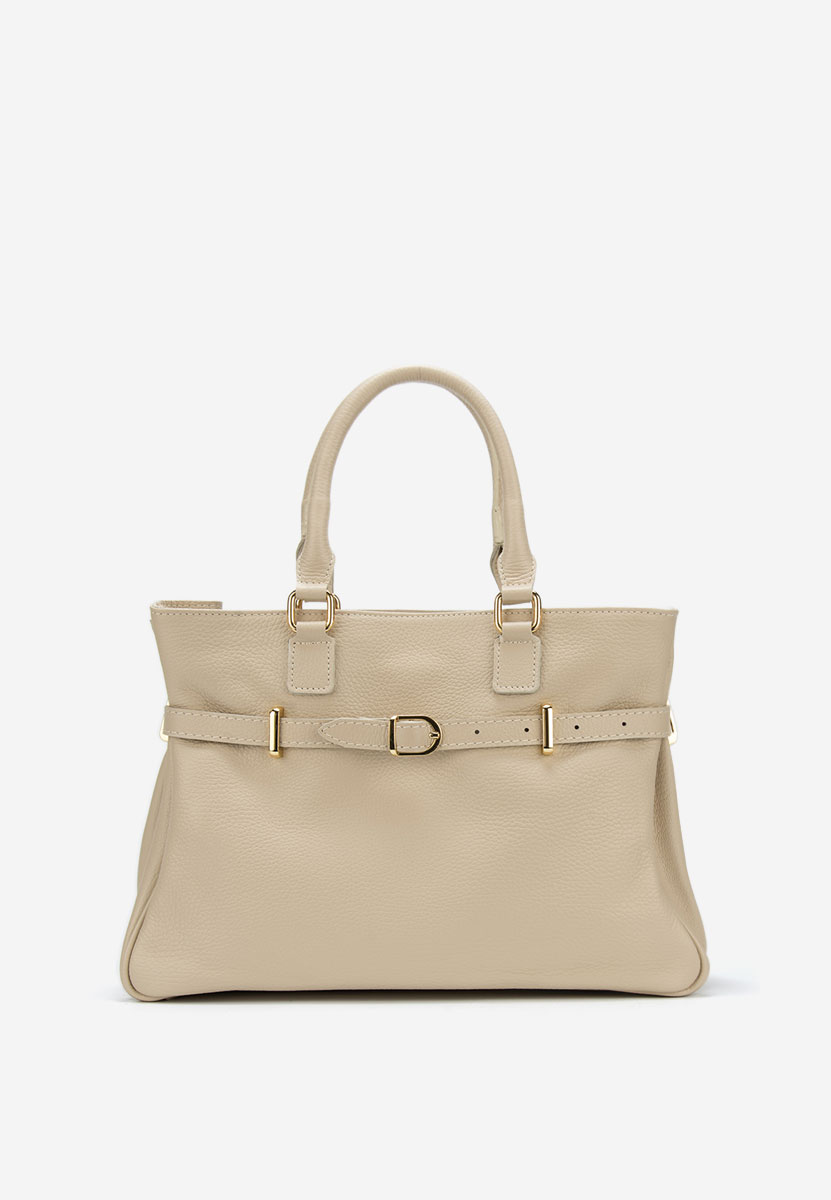 Beżowe torebka ze skóry naturalnej Ruxandra