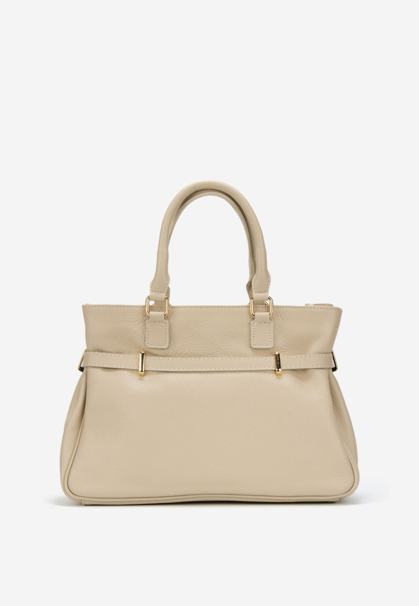 Beżowe torebka ze skóry naturalnej Ruxandra