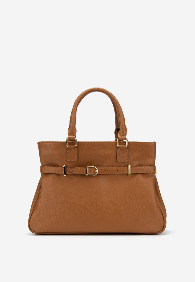 Camelowe torebka ze skóry naturalnej Ruxandra