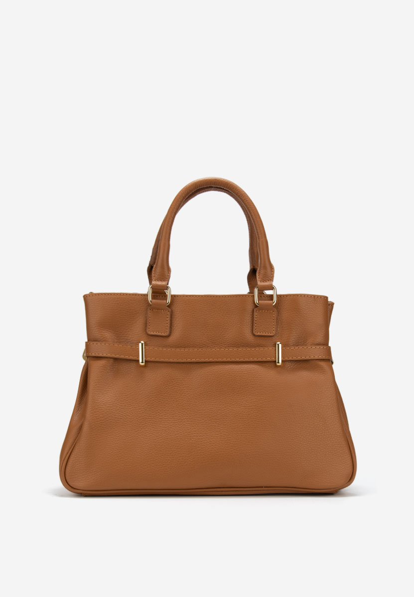 Camelowe torebka ze skóry naturalnej Ruxandra