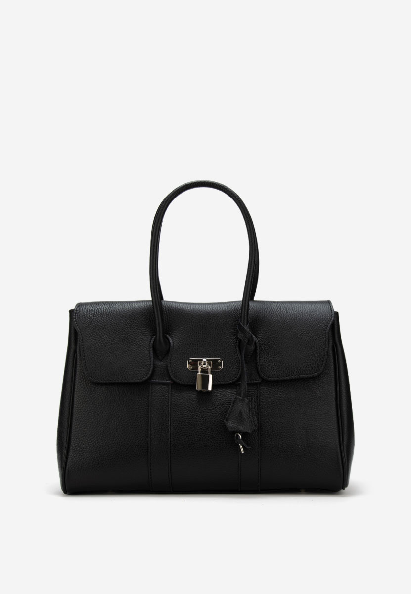 Czarna torebka ze skóry naturalnej Rozya