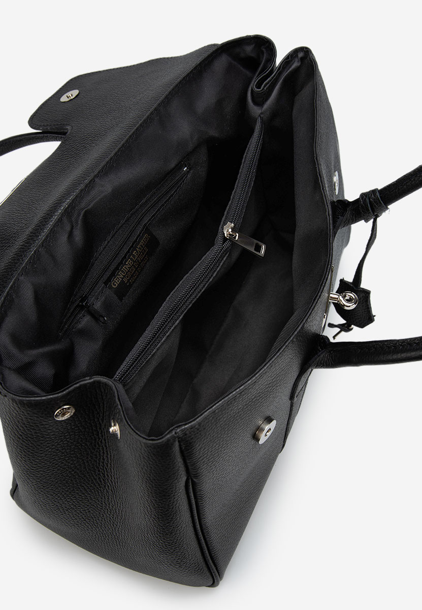 Czarna torebka ze skóry naturalnej Rozya