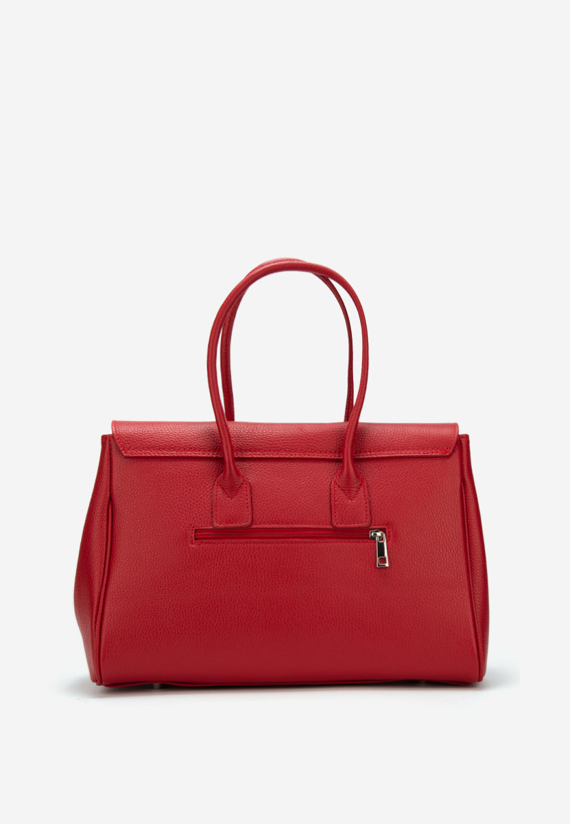 Czerwone torebka ze skóry naturalnej Rozya