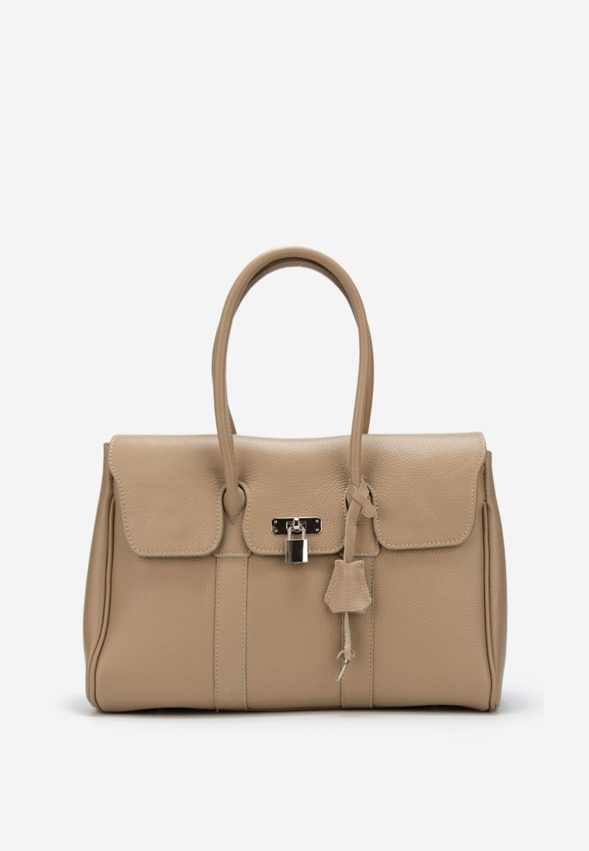 Beżowe torebka ze skóry naturalnej Rozya V2