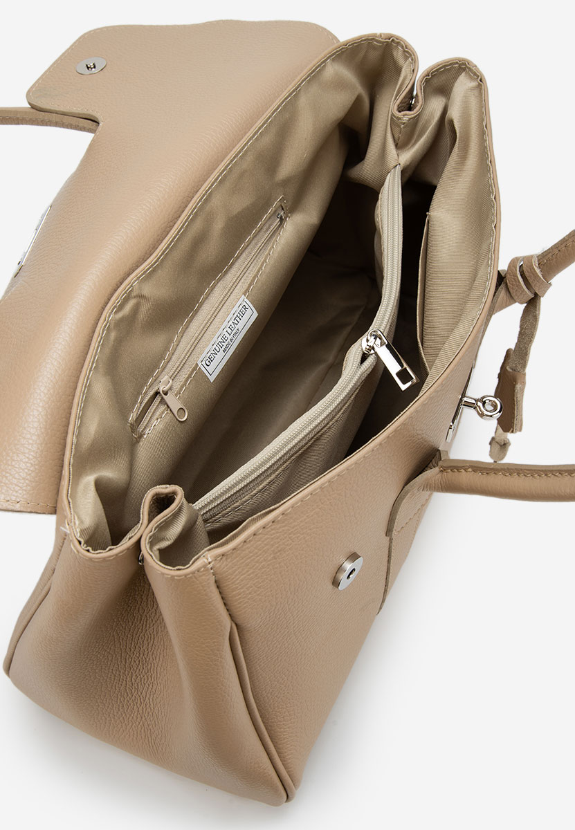 Beżowe torebka ze skóry naturalnej Rozya V2